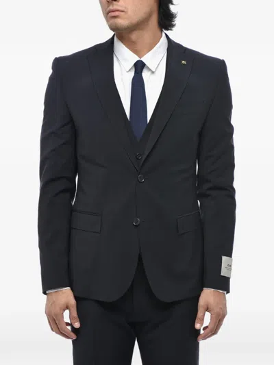 Corneliani Cc Collection Three-piece Single-breasted Suit In Blue