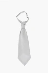 Corneliani Cc Collection Ton On Ton Striped Ascot Tie In Gray