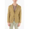 Corneliani Cc Collection Twill Cotton Resca 2-buttons Blazer With Patch