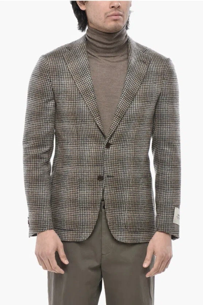 Corneliani Cc Collection Two-button Virgin Wool And Silk Jacket With Do In Brown