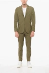Corneliani Cc Collection Unlined Reset Stretch Nylon Suit In Green