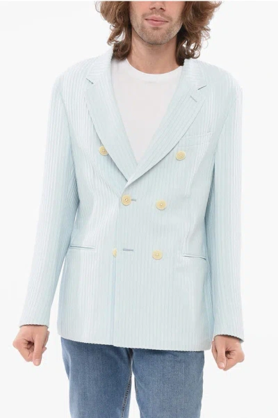 Corneliani Cc Collection Unlined Single Breasted Blazer With Embroidere