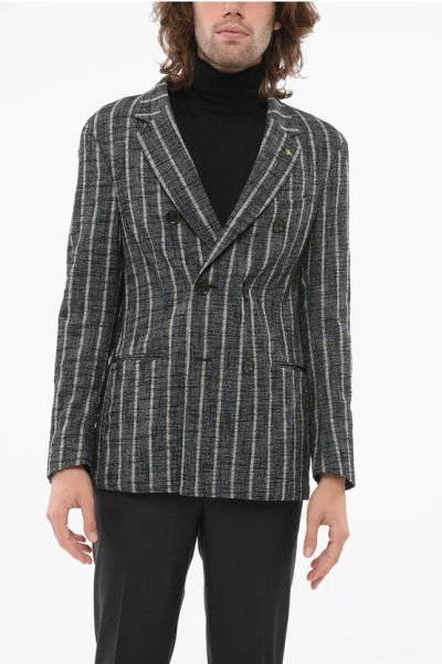 CORNELIANI CC COLLECTION Double-Breasted Blazer RESET Striped Unlined