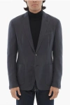 Corneliani Cc Collection Unlined Two-buttons Blazer With Patch Pockets