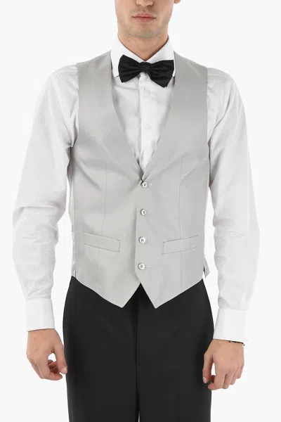 Corneliani Cc Collection V-neck Cerim.refined Waistcoat In Grey