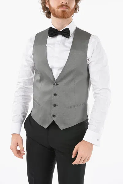 Corneliani Cc Collection V-neck Cerim.reset Waistcoat In Grey