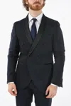 Corneliani Cc Collection Velour Cerimonia Reward Shawl Lapel Tuxedo Jac In Blue