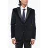 Corneliani Cc Collection Velvet Single-breasted Blazer With Satin Peak