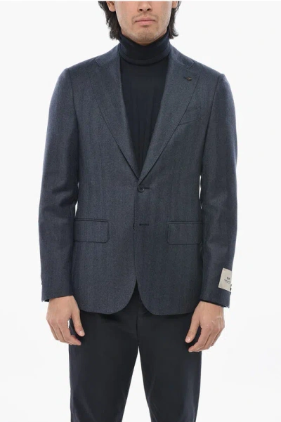 Corneliani Cc Collection Virgin Wool 2 Buttons Blazer With Side Vents In Black