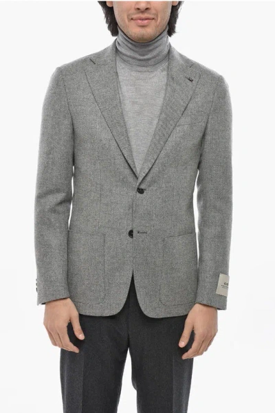Corneliani Cc Collection Virgin Wool And Cashmere Side Vents Notch Lape ...