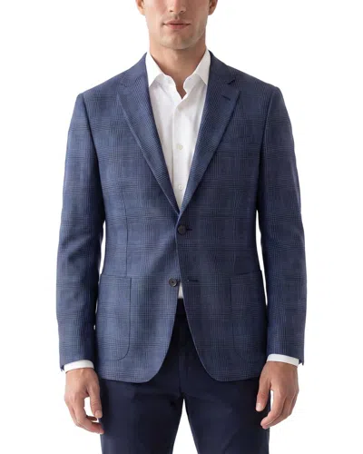 Corneliani Cc Collection Virgin Wool & Linen-blend Jacket In Blue