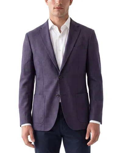 Corneliani Cc Collection Virgin Wool & Silk-blend Hopsack Blazer In Blue