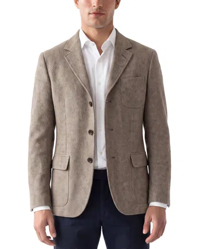 Corneliani Cc Collection Virgin Wool & Silk-blend Jacket In Neutral
