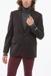 Corneliani Cc Collection Virgin Wool Blazer With Check Motif
