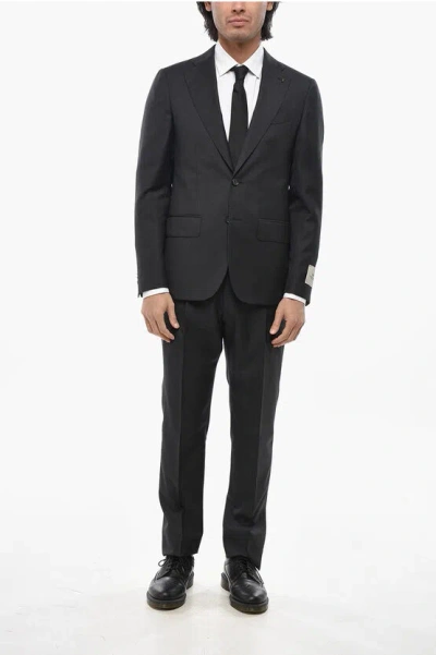 Corneliani Cc Collection Virgin Wool District Check 2-button Suit With In Black