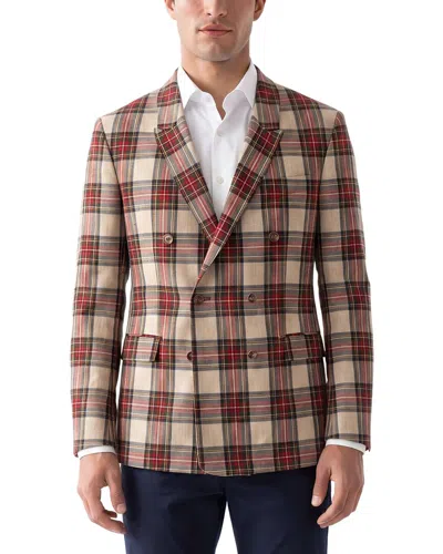 Corneliani Cc Collection Virgin Wool Double-breasted Jacket In Multi