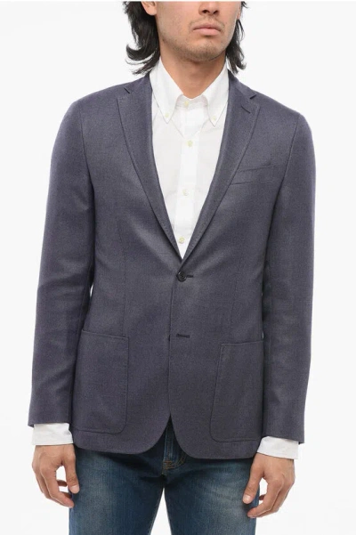 Corneliani Cc Collection Virgin Wool Hopsack Blazer