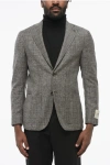 Corneliani Cc Collection Virgin Wool Refined Blazer With Glen Plaid Mot
