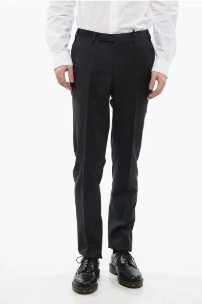 Corneliani Cc Collection Virgin Wool Refined Pants In Black