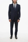 Corneliani Cc Collection District Check Reset Virgin Wool Suit In Blue