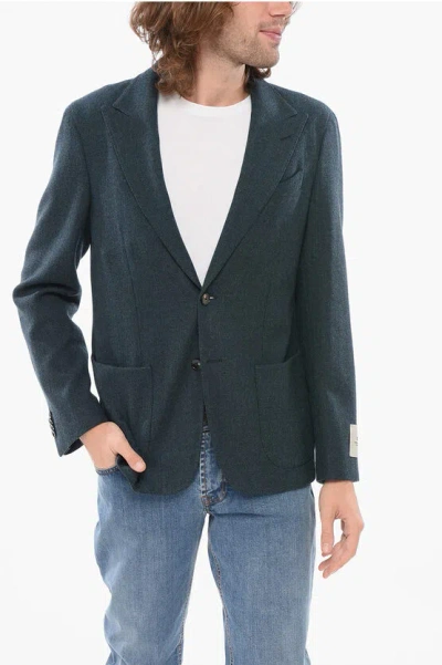 Corneliani Cc Collection Virgin Wool Retailored Light Unlined Blazer