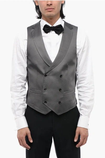 Corneliani Cc Collection Virgin Wool Reward Cerimonia Double Breasted W In Gray