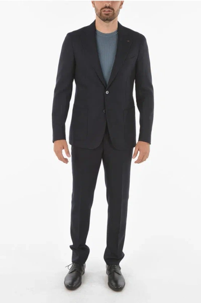 Corneliani Cc Collection Virgin Wool Reward Side Vents 2-button Suit Dr In Black