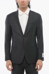 Corneliani Cc Collection Virgin Wool Right Blazer In Black
