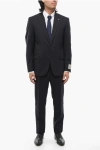 Corneliani Cc Collection Virgin Wool Right Suit With Notch Lapel In Black