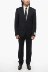 Corneliani Cc Collection Virgin Wool Side Vents Flat Front Pants 2-butt