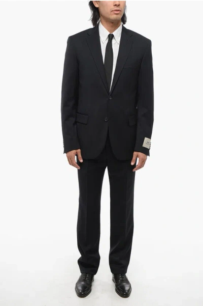 Corneliani Cc Collection Virgin Wool Side Vents Flat Front Pants 2-butt