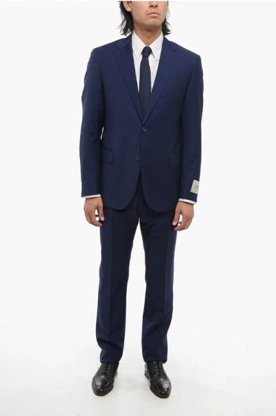 Corneliani Cc Collection Virgin Wool Side Vents Notch Lapel 2-button Su
