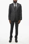 Corneliani Cc Collection Virgin Wool Side Vents Notch Lapel 2-button Su In Gray