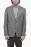 Corneliani Cc Collection Virgin Wool Side Vents Notch Lapel Blazer