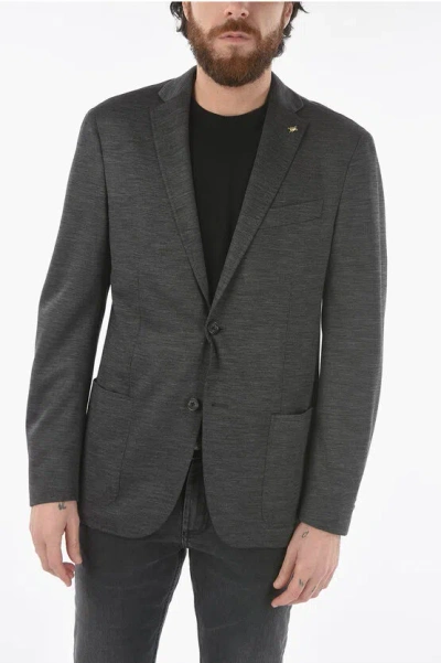 Corneliani Cc Collection Virgin Wool Side Vents Notch Lapel Right 2-but In Gray