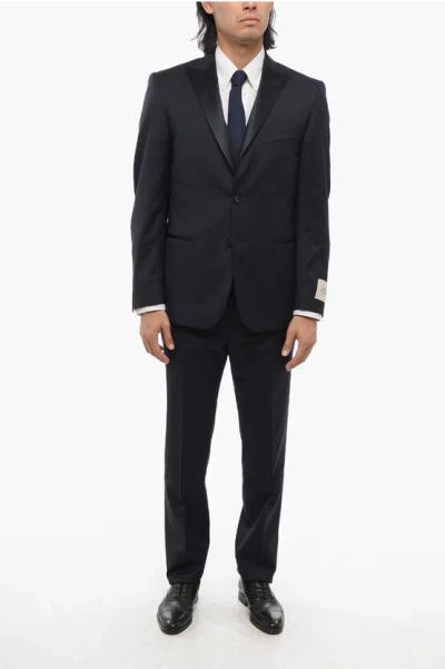 Corneliani Cc Collection Virgin Wool Side Vents Peak Lapel 3 Piece Wais