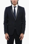 Corneliani Cc Collection Virgin Wool Side Vents Shawl Lapel Tuxedo Blaz