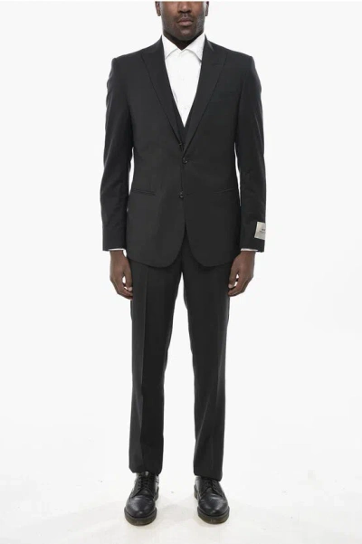 Corneliani Single-breasted Suit In Black