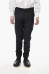 Corneliani Cc Collection Virgin Wool Trousers With Turn-up Hem In Neutral