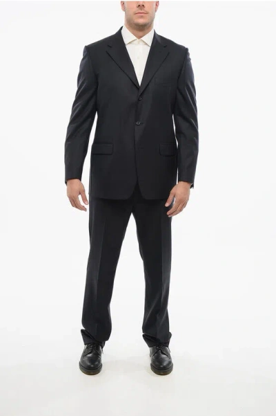 Corneliani Cc Collection Virign Wool Suit With Flap Pockets