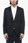 Corneliani Cc Collection Viscose-blended Blazer With Welt Pockets