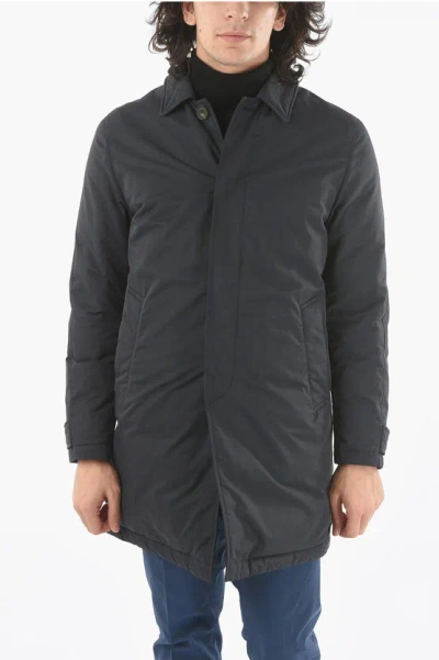 Corneliani Cc Collection Waterproof Jacket With Collar And Button Closu