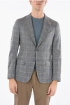 Corneliani Cc Collection Windowpane Check Retailored 2-button Blazer