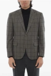 Corneliani Cc Collection Windowpane Check Wool Blend Blazer