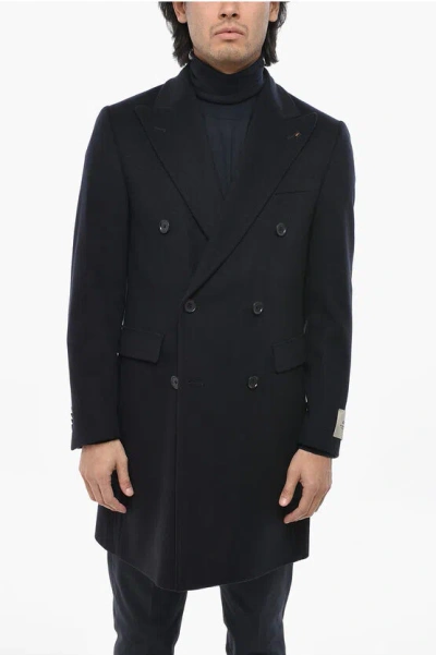 Corneliani Cc Collection Wool And Cashmere Lined Double Breast Coat Wit ...