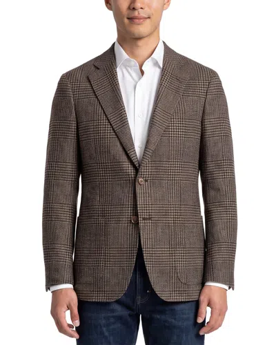 Corneliani Cc Collection Wool & Cashmere-blend Blazer In Brown