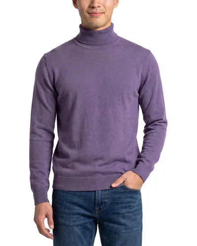 Corneliani Cc Collection Wool & Cashmere-blend Turtleneck Sweater In Purple
