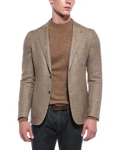 Corneliani Cc Collection Wool & Linen-blend Jacket In Brown