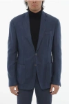 Corneliani Cc Collection Wool Blend Blazer With Patch Pockets