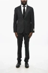 Corneliani Cc Collection Wool Blend Suit With Flap Pockets In Gray